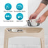 IRIS USA Elevated Dog Bowls, Adjustable Height, 2 Thick 64 oz Stainless Steel Bowls, Spill-Proof, Made in USA Plastic
