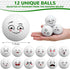 Syhood 12 Pcs Funny Golf Balls, Emotion Face Novelty Golf Balls, Cute Golf Accessories for Boys Girls