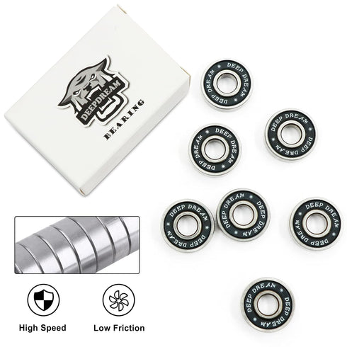 Premium 20Pcs 608rs Bearings Skateboard Bearings Longboard Bearings (8x22x7mm) - Double Rubber Sealed Deep Groove