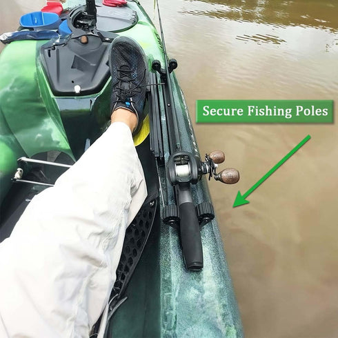 Kayak Paddle Holder, Fishing Net and Poles Holder, Track Mount Accessories for Fishing Kayak, Canoe, Paddle Board