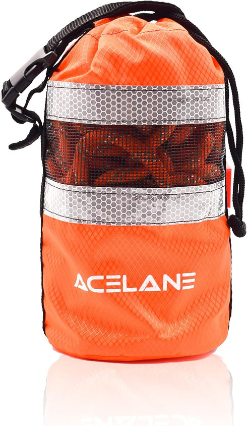 Throw Bag for Water Rescue with 70ft Reflective Rope, Floating Rescue Ropes for Boating