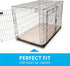 Paw Inspired Washable Padded Crate Mats for Dogs, 47” x 29” Pad, Leakproof Waterproof Bottom, Tan