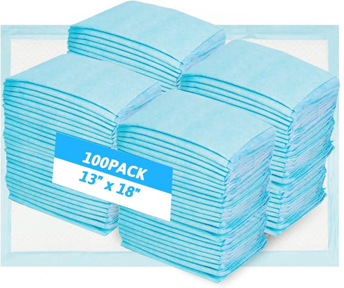 13" 18" 100 Fhiny Rabbit Pee Pads, x PCS Disposable Bunny Cage Liner Leak-Proof Super Absorbent Potty Training Pad