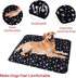 Dog Crate Mat (30" X 19") 2 Pack, Soft Bed Mat with Cute Prints, Anti-Slip Bottom, Machine Washable, Black