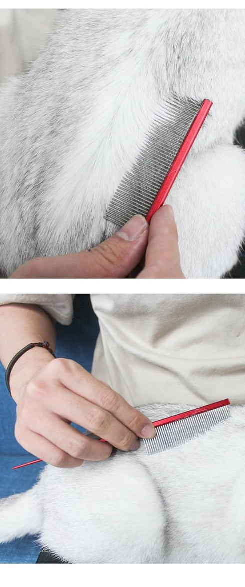 Pet Grooming Comb, Rat Tail Comb for Cat Hair Trimming, Dog Hairstyle Comb, Float Hair Removal for Home Grooming, One