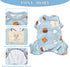 TONY HOBY Dog Pajamas, Soft Breathable Jumpsuit with Cute Smile Cupcake for Small Medium Dogs (Blue, XS)
