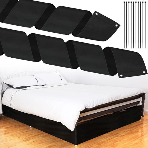 Under Bed Blocker for Pets, Toy Blocker with Black Zip Ties, Under Bed Barrier for Dogs Cats Puppy Furniture (Black,