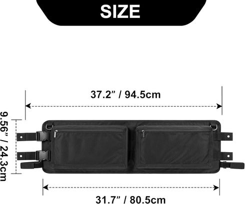 Golf Cart Ceiling Storage Bag, Overhead Organizer Bag for Club Car Precedent, Tempo, Onward, Black