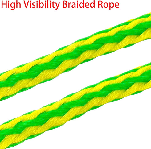 ISURE MARINE Heavy Duty Kayak Tow Rope with Clip, Sets of Two Ropes, 1/2 Inch Diameter x 7ft Lengths