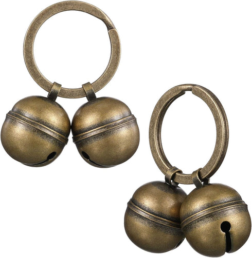 Ripeng Dog Bells for Pet Tracking, 4 Pcs Extra Loud Dog Cat Bells for Collar with Key Rings