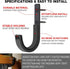 Gun Rack Storage Hooks for Rifles, Shotguns, Wall Mount Hangers with Soft Padding