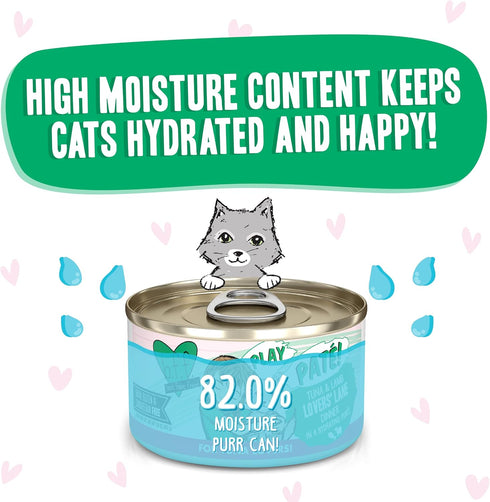B.F.F. PLAY - Best Feline Friend Paté Lovers, Tuna & Lamb Lovers' Lane, 2.8oz Can, Pack of 12