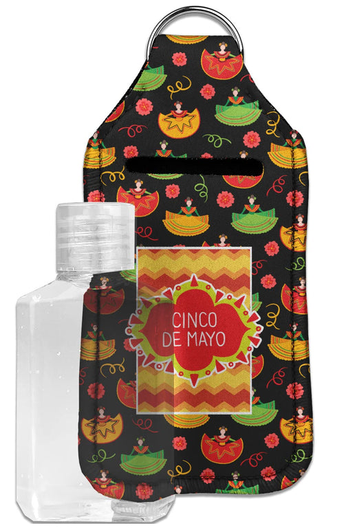 Personalized Cinco De Mayo Hand Sanitizer & Keychain Holder - Large