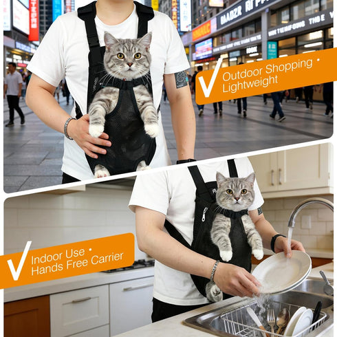 Backpack, Backpack 5-8lbs, Pawaboo Pet Carrier Adjustable Pet Front Cat Dog Carrier Travel Bag, Legs Out, Easy-Fit