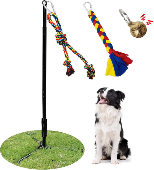 Tether Outdoor Dog Toy,Interactive Exercise Game in Yard Park Tug of War