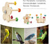 DVHEY 5 Bird Rotating Perch Toy,Durable Unique Wooden Ferris Wheel Parrot Toys with Perches,Bird Cage Accessories