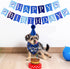 Dog Bandana Hat Scarf Set, Happy Birthday Banner with Cute Bow Tie Collar for Boy Girl Puppy, Classic Plaid Design