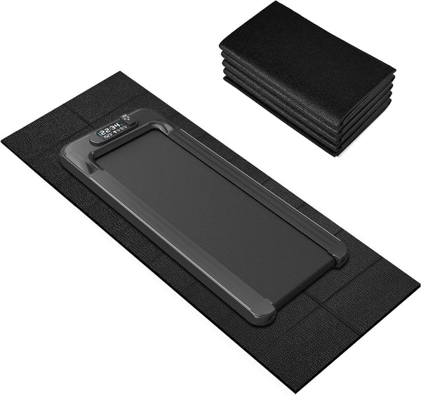 Treadmill Mat,70"x32",6mm Thickness Foldable Exercise Equipment Mat for Carpet Hardwood Floors, Compatible