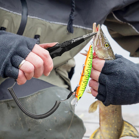Piscifun Fishing Pliers - Saltwater Fishing Pliers with Split Ring, Fish Hook Remover, Fishing Gear Gifts