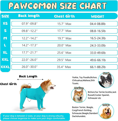 Dog Onesie After Surgery Recovery Suit for Small Medium Large Dogs, Pet Surgical Anxiety Body Suits, Claming Pajamas