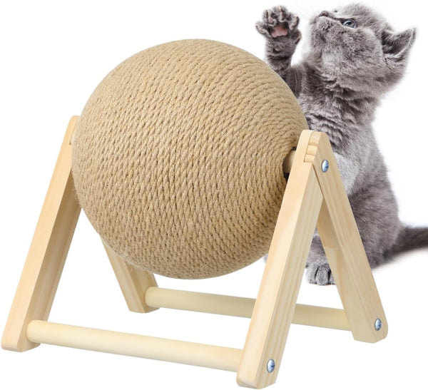 STOBOK Cat Scratcher with Wood Scratching Ball - Cats and Kittens Indoor