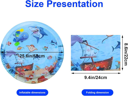 Gkiozu 0.6mm Summer Cat Water Mat for Indoor Cats, Upgraded Thicken Scratch-Resistant Interactive Sensory Play Mat