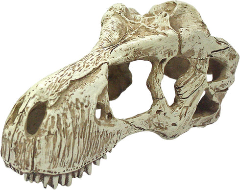 Komodo Reptile Terrarium T-Rex Skull Ornament, Large Easy to Clean Aquarium or Habitat Decoration