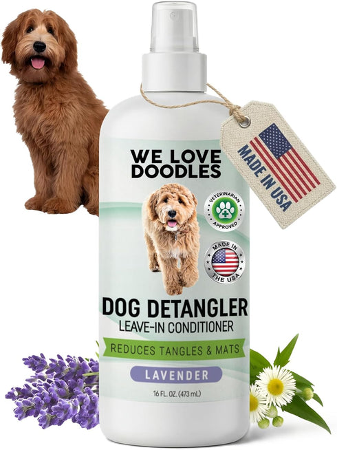 We Love Doodles Dog Detangler Spray - Leave-in Conditioner for Dogs -