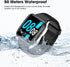 Fitness Tracker with Blood Oxygen, Blood Pressure & Heart Rate Monitor, 50 Meters Waterproof Smart Watch for Android