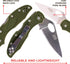 GANZO Firebird F759M Pocket Folding Knife, 440C Stainless Steel Blade, Anti-Slip Handle with Clip, Green