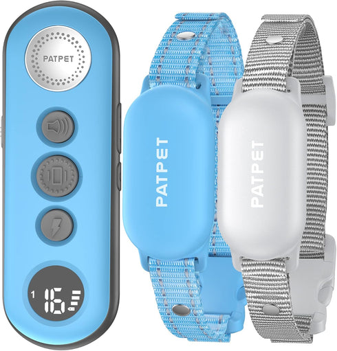PATPET Shock Collar for Dogs, 10-120lbs, 4000ft Rechargeable IPX7 Waterproof Training Collar with Remote for 2 Dogs