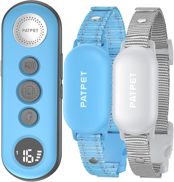 PATPET Shock Collar for Dogs, 10-120lbs, 4000ft Rechargeable IPX7 Waterproof Training Collar with Remote for 2 Dogs