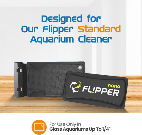 2 Pack Flipper Nano Aquarium Algae Scraper for Fish Tank Cleaning Kits Stainless Steel Replacement Blades for Glass