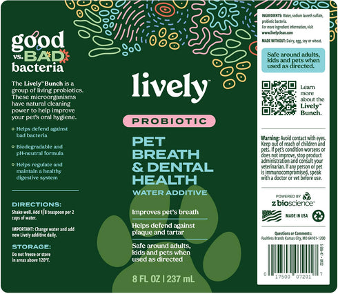Lively Pet Breath & Dental Health Water Additive
