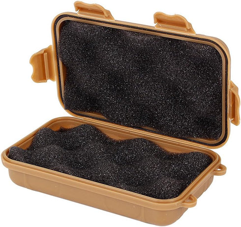 Yosoo Outdoor Waterproof Airtight Survival Storage Case Container Fishing Carry Box (Mud Color, S)