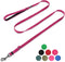 Hyhug Pets Premium Adjustable Leash - 4 to 6 Feet Durable Nylon with Soft Neoprene Handle for Young Dogs, Rose Red Pink