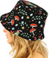 Forest Animals Mushrooms Bucket Hat, Summer Packable Fisherman Cap for Travel and Beach Sun Protection