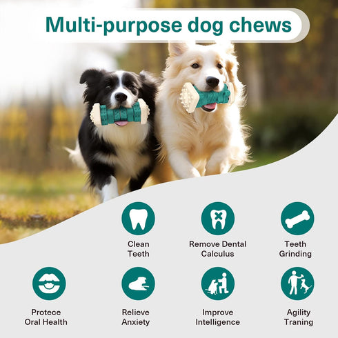 PcEoTllar Dog Toys for Large Medium Small Dogs, Indestructible Chew Toys, Interactive Puzzle Toys with Beef Flavor -