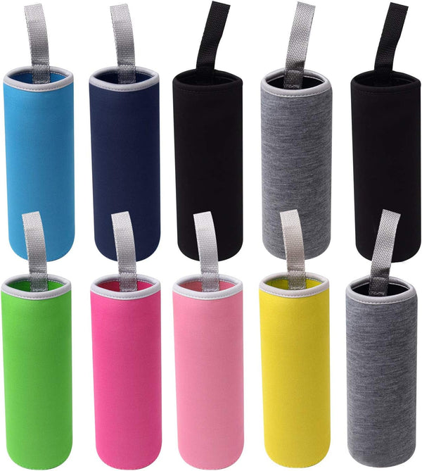 HRLORKC 10 Pack Neoprene Water Bottle Sleeve - 12 oz to 18 oz