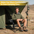 300LBS, Portable Folding Camping Chair with Cup Holder and Cooler Bag, Lightweight Outdoor Chair with Strong Steel