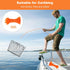 BestYiJo Castable Crab Trap, with Orange Thickened Braided line and Crab Ruler for catching catching Blue Crabs