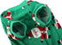 Cute Santa Claus Christmas Dog Pajamas PJS, Green Holiday Pet Clothes Jammies Onsie, Back Length 12" Small