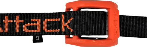 YakAttack Heavy Duty Cam Strap Kayak Tie Down with Protective Rubber Buckle, Black/Orange Fishing Accessories