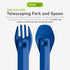 humangear GoBites Click | Portable & Convertible Travel Utensils | Collapsible Fork and Spoon for Camping
