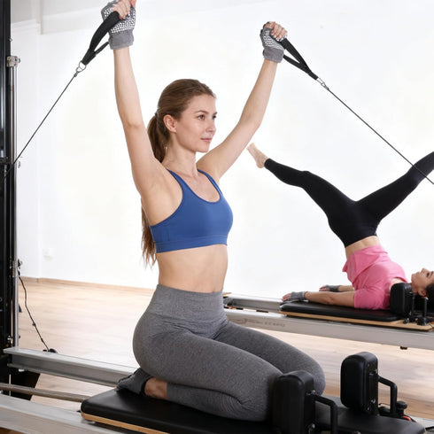 Alrhso 2 Fingerless Non Slip Gym Gloves for Women Pairs Silicone Non Slip Pilates Gloves for Yoga Fitness Sports Gym