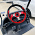 Universal 12.5” Red Golf Cart Steering Wheel for Club Car, EZGO RXV, TXT, Yamaha, Precedent, Tempo, DS