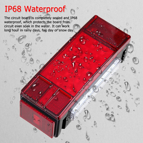 IP68 13.7 inch 3rd LIMICAR Boat Trailer Lights, Submersible LED Trailer Light Kit w/Wring Harness, LED Trailer Marker