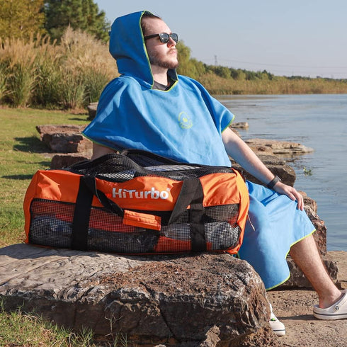 Hiturbo Mesh Duffel Bag, Travel Beach Gear Diving Luggage for Scuba, Surfing and Snorkeling
