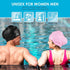 Large Long Hair Swim Cap - Silicone Swimming Cap for Women Men, Extra Room for Long Thick Hair with Ear Plugs