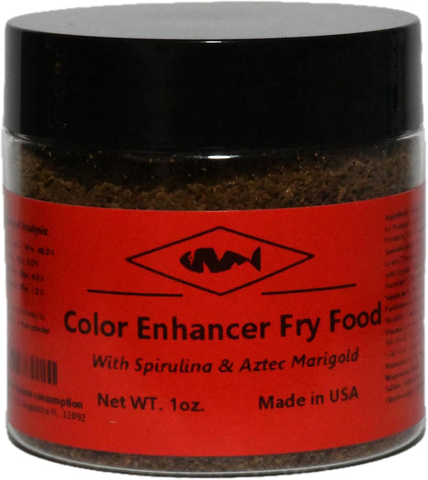 Color Enhancer Fish Fry Food With Spirulina and Aztec Marigold - Powdered